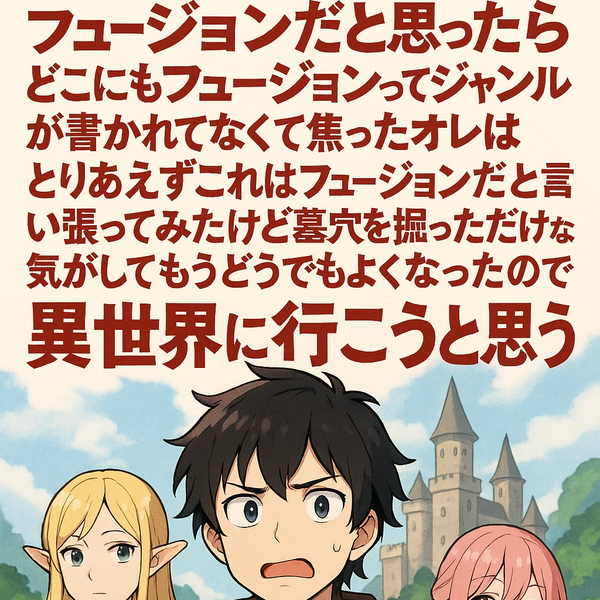 フュージョンだと思ったらどこにもフュージョンとジャンルが書かれてなくて焦ったオレはとりあえずこれはフュージョンだと言い張ってみたけど墓穴を掘っただけな気がしてもうどうでもよくなったので異世界に行こうと思う