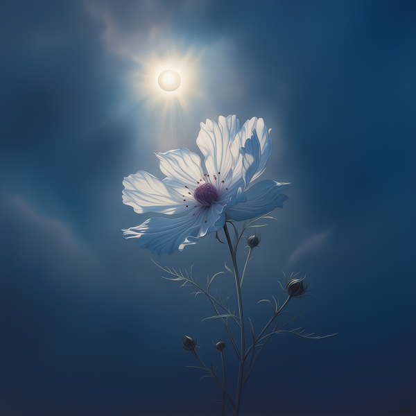 月夜に浮かぶ花